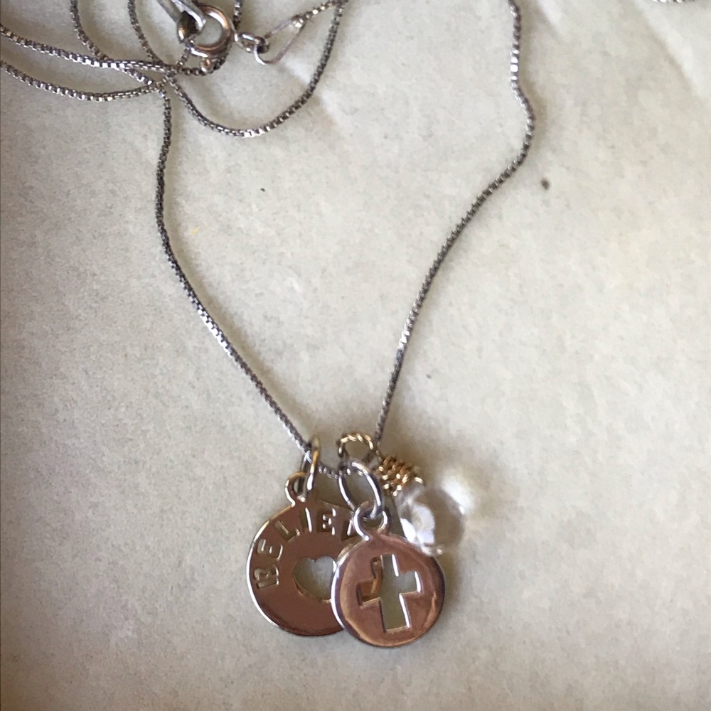 “Believe” charm necklace